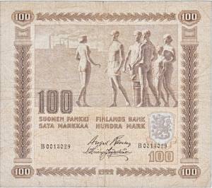 100 markkaa 1922