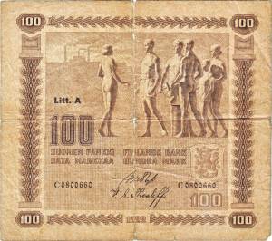 100 markkaa 1922