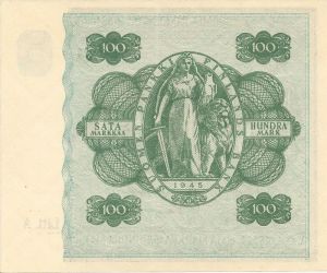 100 markkaa 1945