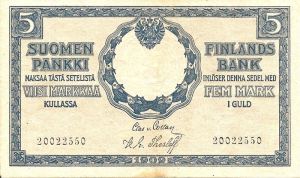 5 markkaa 1909
