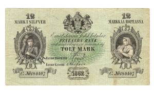 12 markkaa 1862