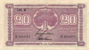 20 markkaa 1939