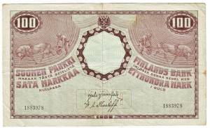 100 markkaa 1909