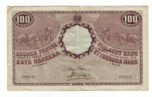 100 markkaa 1909