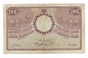 100 markkaa 1909