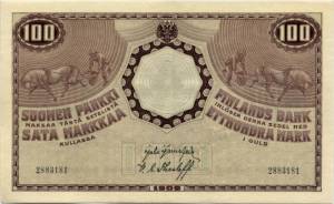 100 markkaa 1909