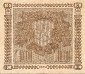 100 markkaa 1939