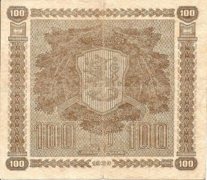 100 markkaa 1939