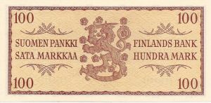 100 markkaa 1957