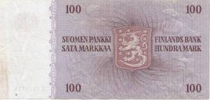 100 markkaa 1963