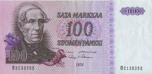 100 markkaa 1976