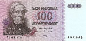 100 markkaa 1976