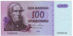 100 markkaa 1976