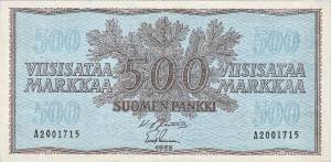 500 markkaa 1955