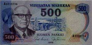 500 markkaa 1975