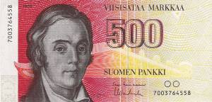 500 markkaa 1986