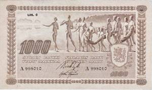 1 000 markkaa 1922