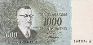 1 000 markkaa 1955