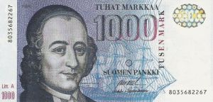 1 000 markkaa 1986