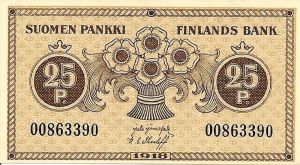 25 penniä 1918