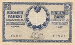 5 markkaa 1909