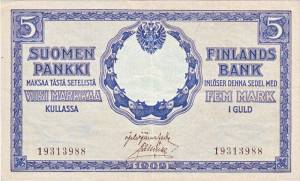 5 markkaa 1909