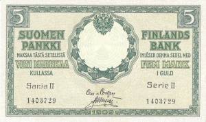 5 markkaa 1909