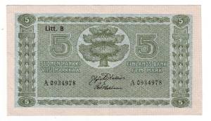 5 markkaa 1922