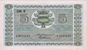 5 markkaa 1922