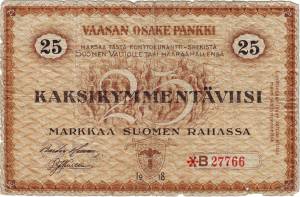 25 markkaa 1918