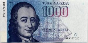 1 000 markkaa 1986