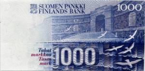 1 000 markkaa 1986